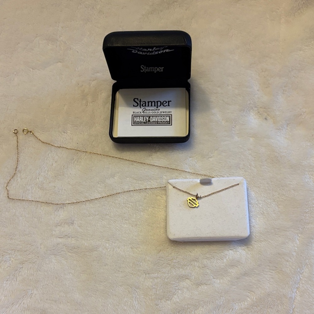 Harley-Davidson Gold Pendant Necklace